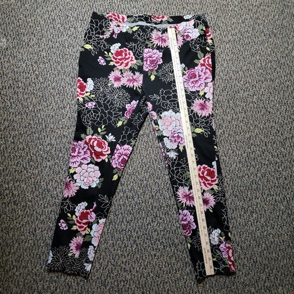 Terra & Sky Floral Peony Women's Plus Size Full Length Super Soft Jeggings 1X - Picture 7 of 15